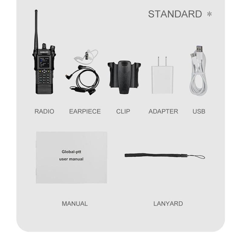 Global Ptt Walkie Talkie UV Dual+4G LTE New 5288 Model with SIM Global-Ptt Walkie Talkie Call Long Range Distance Adult Professional Police Two Way Radio Company Work