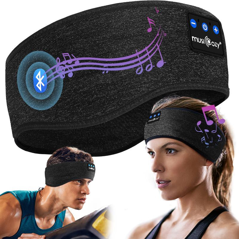 MUSICOZY Sleep Headphones Bluetooth Music Wireless Band Headphones with 5.4 Thin HD Stereo Speakers Perfect for Side Sleepers, Sport, Yoga, Travel