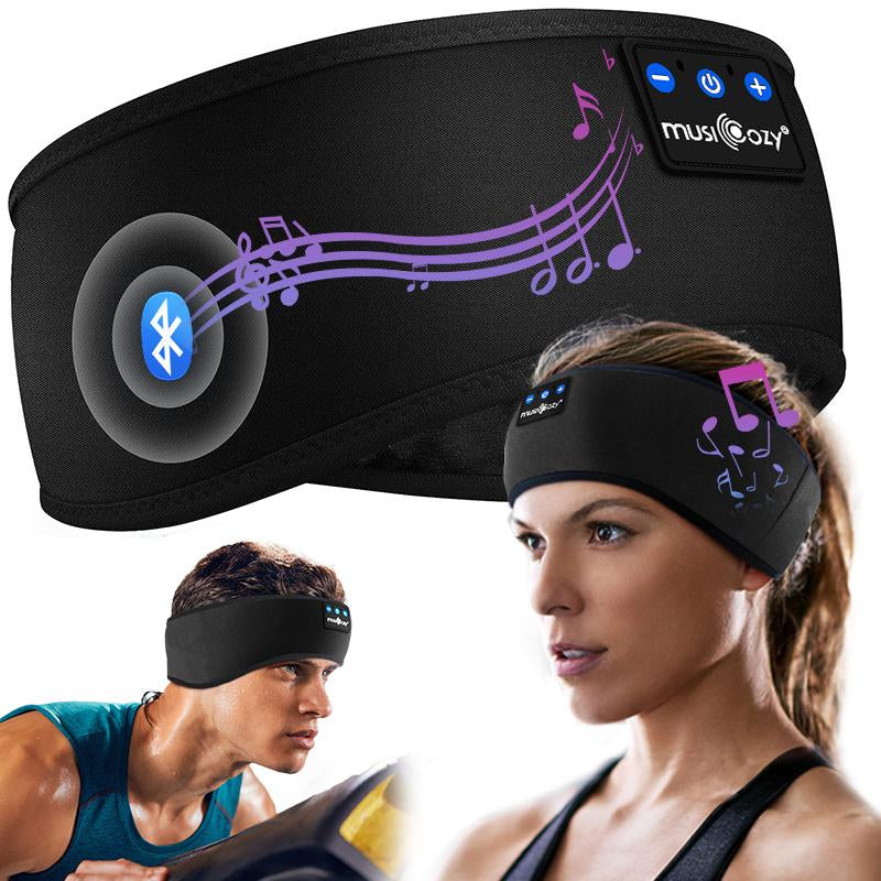 MUSICOZY Sleep Headphones Bluetooth Music Wireless Band Headphones with 5.4 Thin HD Stereo Speakers Perfect for Side Sleepers, Sport, Yoga, Travel