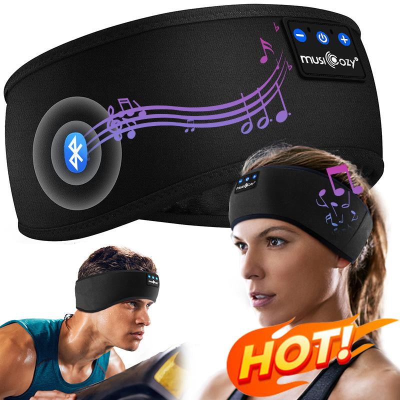 MUSICOZY Sleep Headphones Bluetooth Music Wireless Band Headphones with 5.4 Thin HD Stereo Speakers Perfect for Side Sleepers, Sport, Yoga, Travel