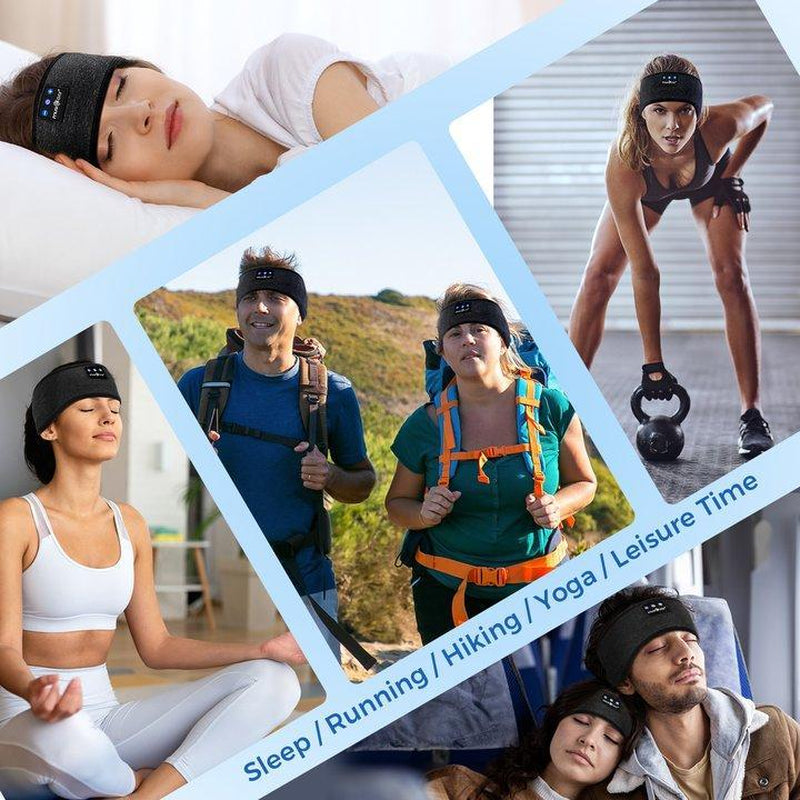 MUSICOZY Sleep Headphones Bluetooth Music Wireless Band Headphones with 5.4 Thin HD Stereo Speakers Perfect for Side Sleepers, Sport, Yoga, Travel