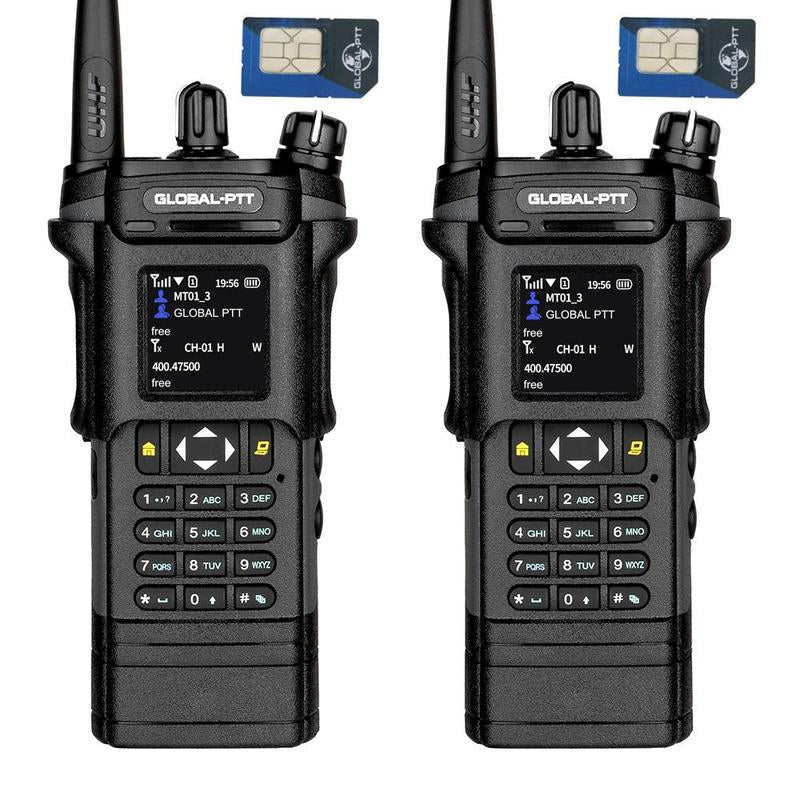 Global Ptt Walkie Talkie UV Dual+4G LTE New 5288 Model with SIM Global-Ptt Walkie Talkie Call Long Range Distance Adult Professional Police Two Way Radio Company Work