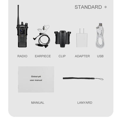 Global Ptt Walkie Talkie UV Dual+4G LTE New 5288 Model with SIM Global-Ptt Walkie Talkie Call Long Range Distance Adult Professional Police Two Way Radio Company Work