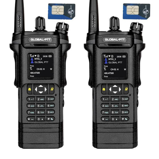 Global Ptt Walkie Talkie UV Dual+4G LTE New 5288 Model with SIM Global-Ptt Walkie Talkie Call Long Range Distance Adult Professional Police Two Way Radio Company Work